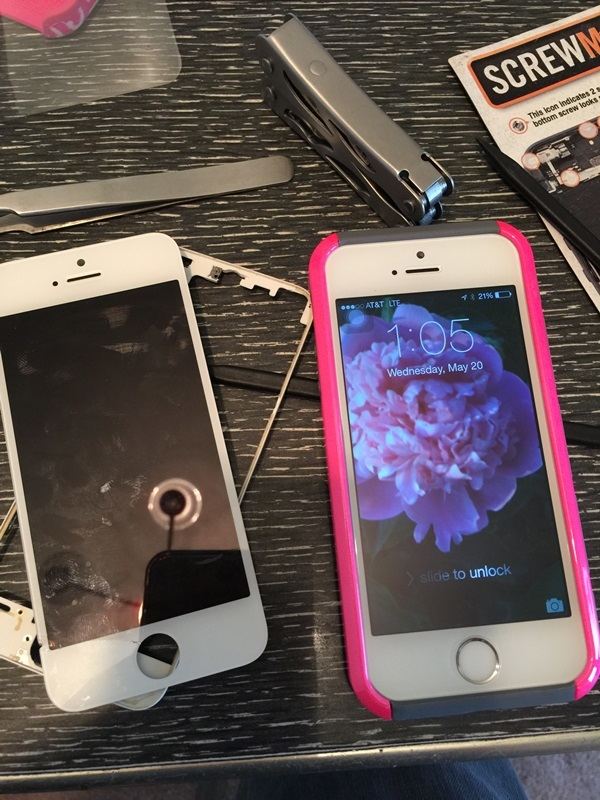 iPhone 6 Cracked Screen and Case